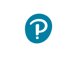 Pearsons Blue logo - exclamation mark forming part of the letter p.