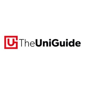 The Uni Guide logo. Red icon with black text.